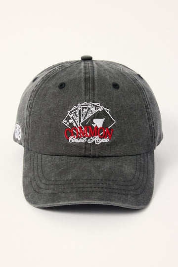 Common Need Royale Dad Cap Washed Black
