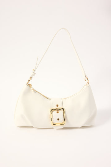Perfect Stranger Enola Buckle Shoulder Bag White