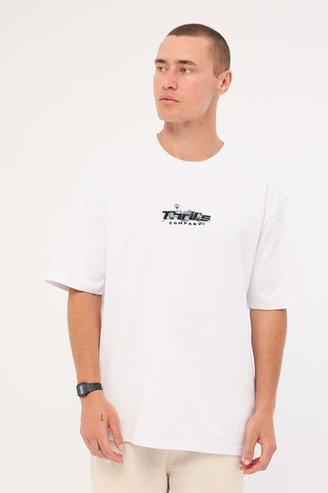 Thrills Rough Cut Oversize Fit Tee White