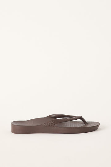 Archies Footwear Unisex Arch Support Thong Chocolate Brown