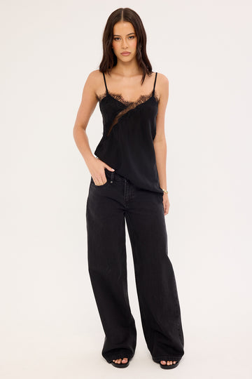 Thrills Hunter Low Rise Wide Leg Jean Aged Black