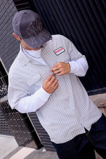 Worship Preparation Short Sleeve Work Shirt Lunar Grey