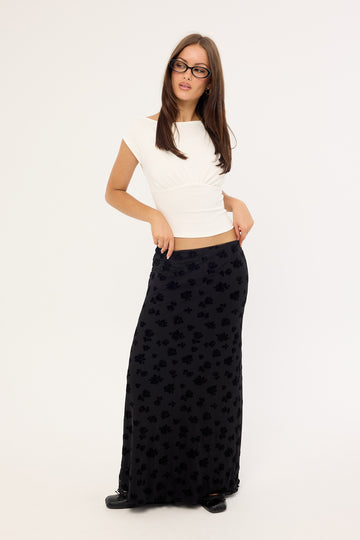Luck + Trouble Gia Maxi Skirt Black
