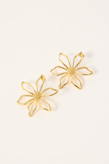 Perfect Stranger Nerine Floral Earrings 18K Gold Plated
