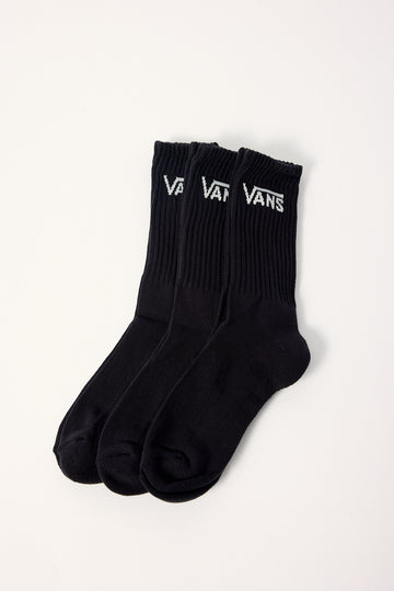Vans Classic Crew Socks 3 Pack Black