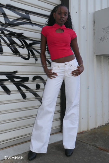 Thrills Rowie Wide Leg Jean Ageless White Denim