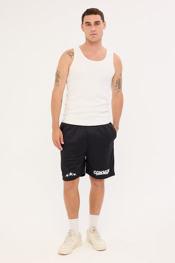 Common Need Slam Elastic Waist Short Black