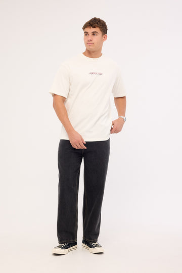 Common Need Refine Baggy Jean Washed Black