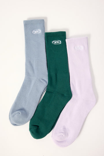 Neovision Fracture Sock 3 Pack Green/Grey/Lilac