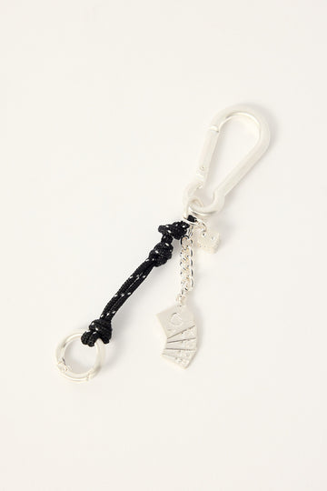 Common Need Stake Carabiner Charm Keyring Silver