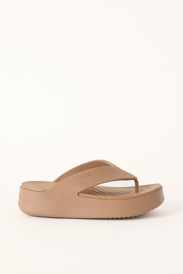 Crocs Womens Getaway Platform Flip Milk Chocolate