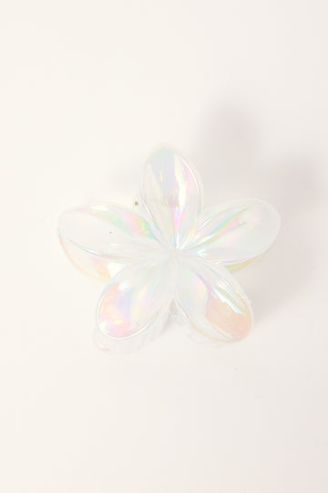 Token Frangipani Flower Hair Claw Clip Pearl