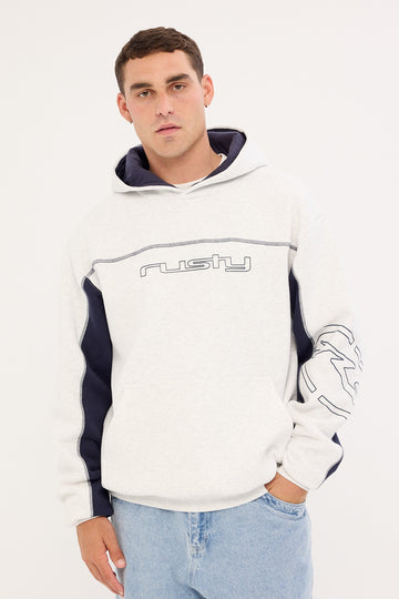 Rusty Titan Hooded Fleece Ecru Marle