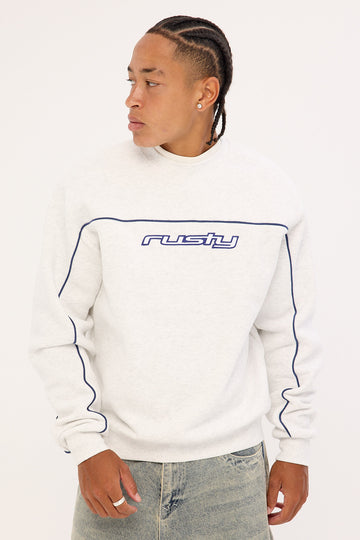 Rusty Trigger Crew Fleece Ecru Marle