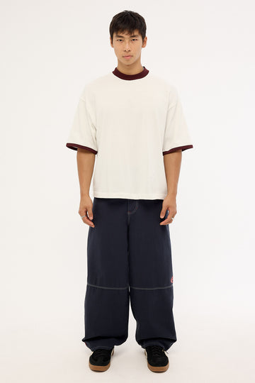 Rusty Step-Stone Cacoon Pant Navy