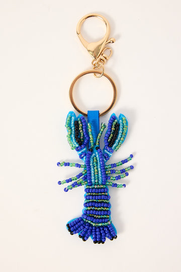 Token Sequin Lobster Keyring Blue