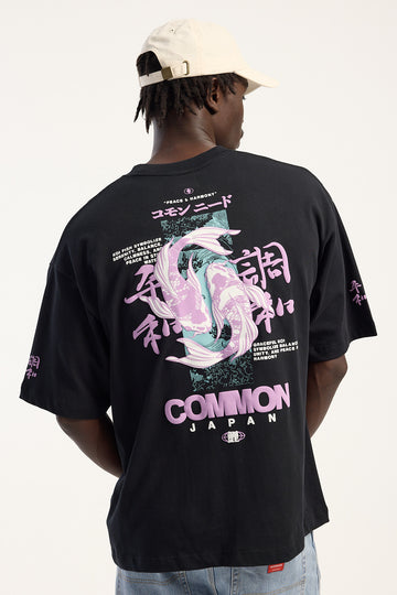 Common Need Sumi Heavyweight Easy Tee Black