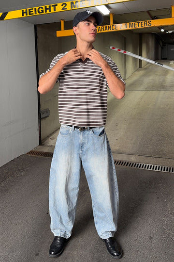 Common Need Axis Barrel Jean Cloud Blue Denim