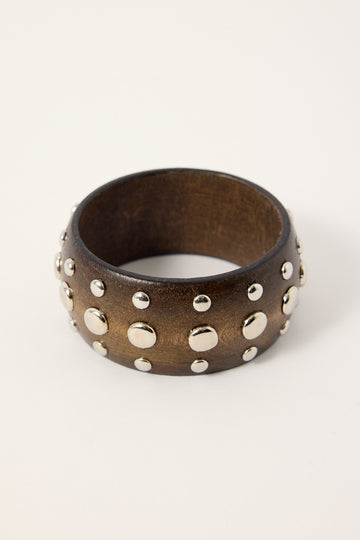 Token Studded Bracelet Brown