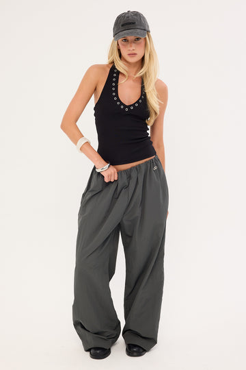 Neovision Gravex Nylon Wide Leg Pant Khaki Green