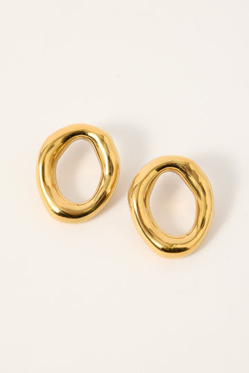 Perfect Stranger Brooks Loop Earrings 18K Gold Plated