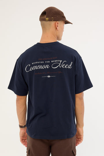 Common Need Format Heavyweight Easy Tee Navy