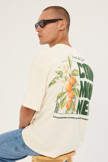 Common Need Zest Heavyweight Easy Tee Off White