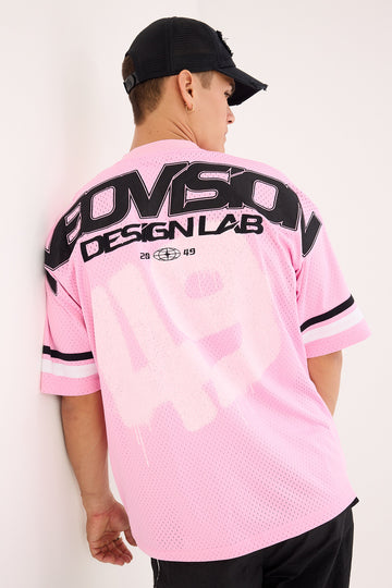 Neovision Sketched V Neck Jersey Pink