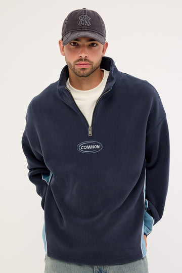 Common Need Aero Quarter Zip Polar Fleece Sweater