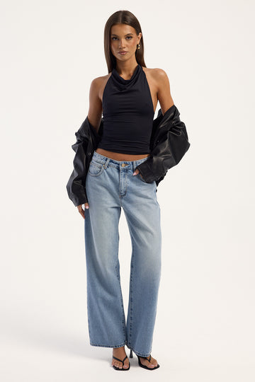Abrand 95 Mid Baggy Petite Jean Jodie Washed Blue