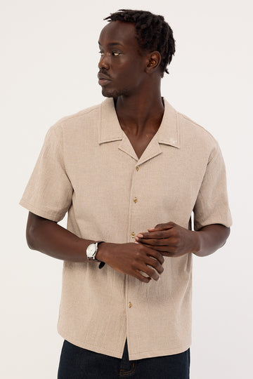 Common Need District Boxy Resort Shirt Oat