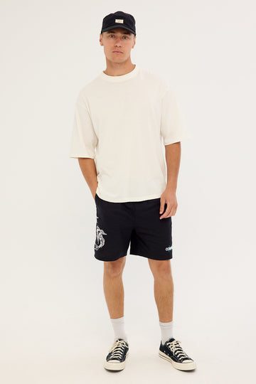 Common Need Sumi Elastic Waist Short Black