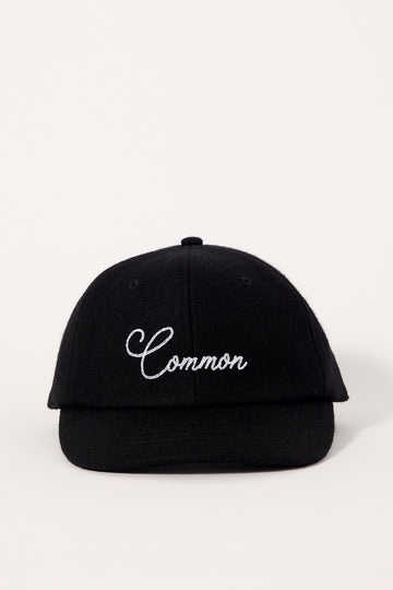 Common Need Pierce Wool Mid Profile Cap Black