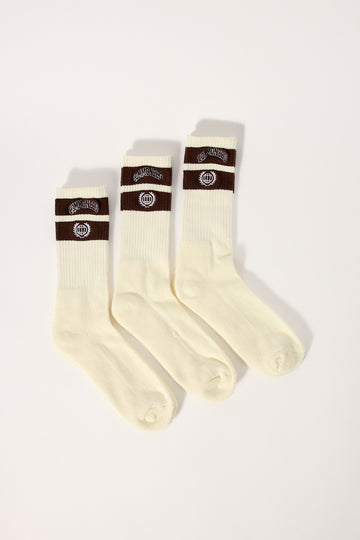 Common Need Imperium Sock 3 Pack Off White