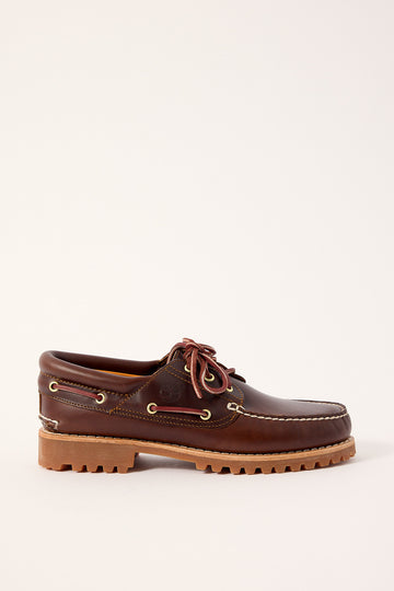 Timberland Mens Authentic 3-Eye Classic Boat Shoe Brown