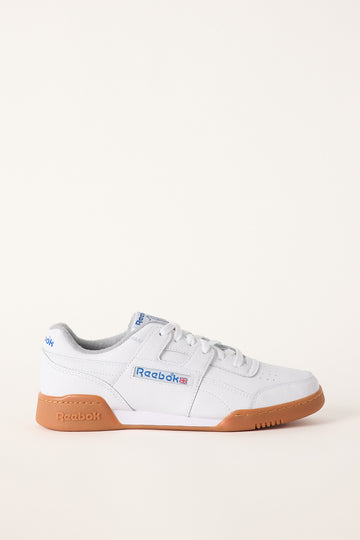 Reebok Mens Workout Plus Sneaker White/Royal/Gum