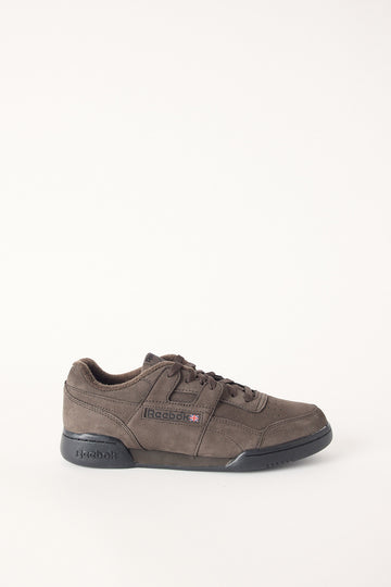 Reebok Mens Workout Plus Sneaker Brown Suede/Black