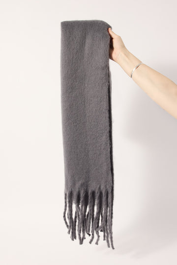 Luck + Trouble Cosy Oversized Knit Scarf Grey