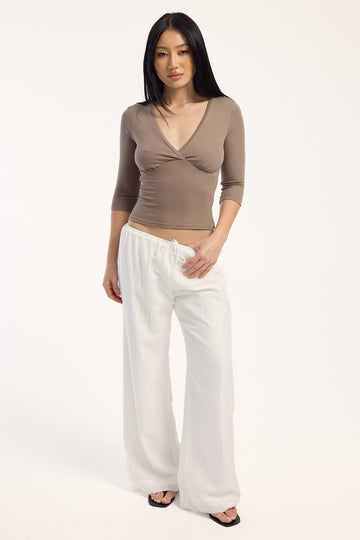 Perfect Stranger Jarrah Striped Pant White