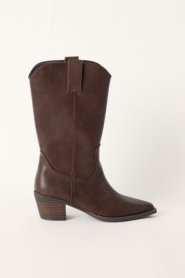 Verali Benny Cowboy Boot Distressed Brown