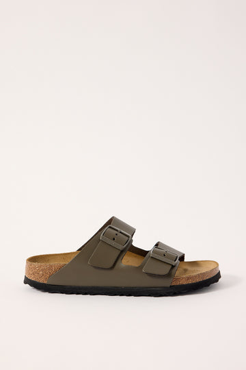 Birkenstock Womens Arizona Smooth Leather Narrow Concrete Grey