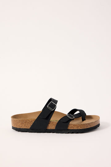 Birkenstock Womens Mayari Vegan BirkiBuc Regular Black