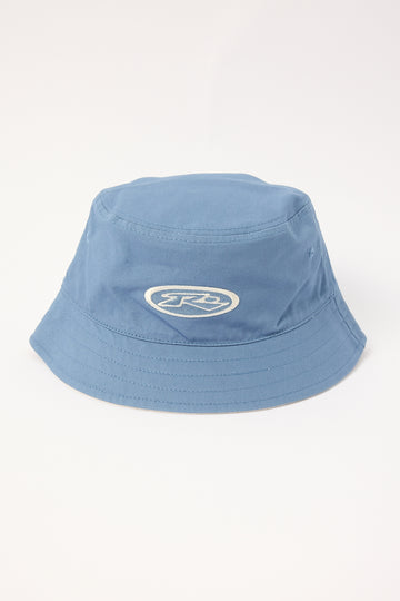Rusty Kick Flip Reversible Bucket Hat China Blue/Cream
