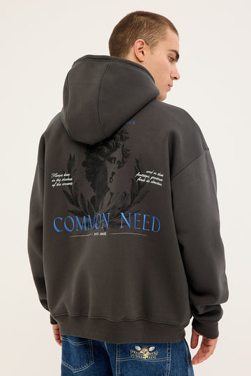 Common Need Fortis Boxy Hoodie Off Black