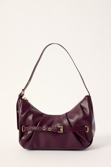 Perfect Stranger Lila Buckle Shoulder Bag Plum