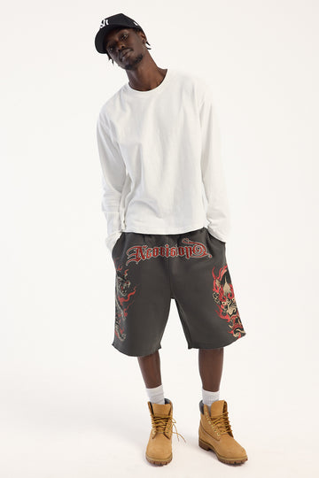 Neovision Duality Baggy Sweat Short Asphalt