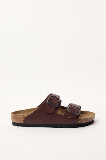 Birkenstock Mens Arizona Natural Leather Regular Vintage Wood/Roast