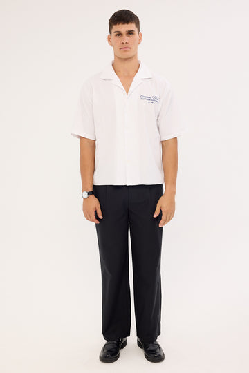 Common Need Garrison Pleated Tailored Trouser Black