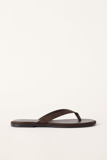 Billini Beaux Suede Thong Dark Cacao Suede