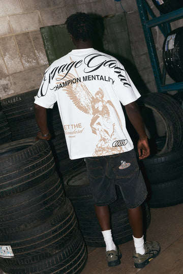 Engage Set The Standard Oversized Tee Off White